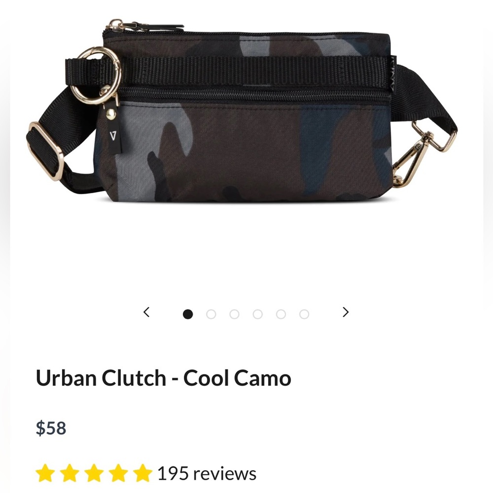 ANDI cool camo versatile hip pack crossbody shoulder bag sling bag clutch NWOT